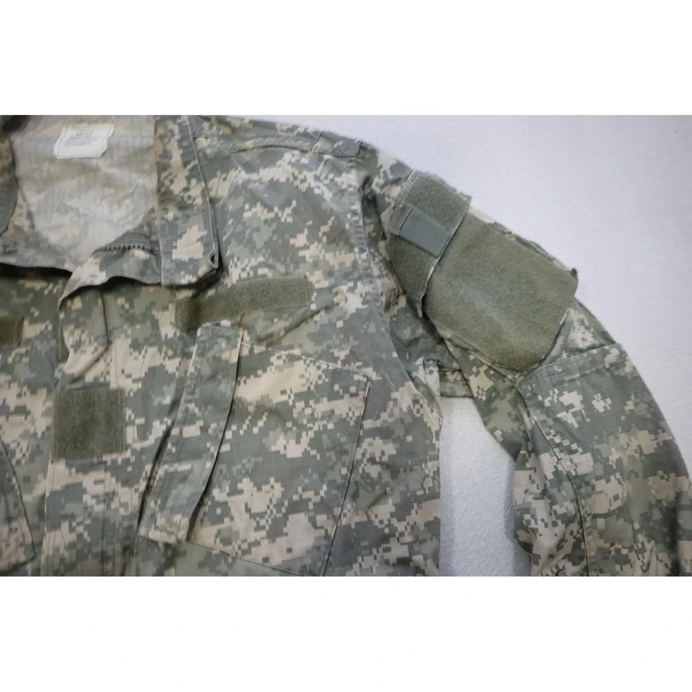 US Military ACU Field‎ Jacket Mens Medium Long Camo Digital UCP Tactical Good